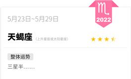 蓝蓝占星天蝎座一周运势（5.23-5.29）