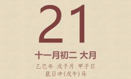 今日老黄历(2025年12月21日)：黄历宜忌、财神方位、特吉生肖、打麻将财位